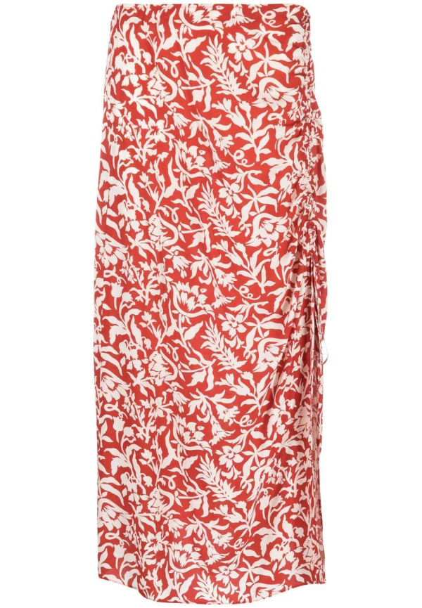 Polo Ralph Lauren blommig midikjol - Röd