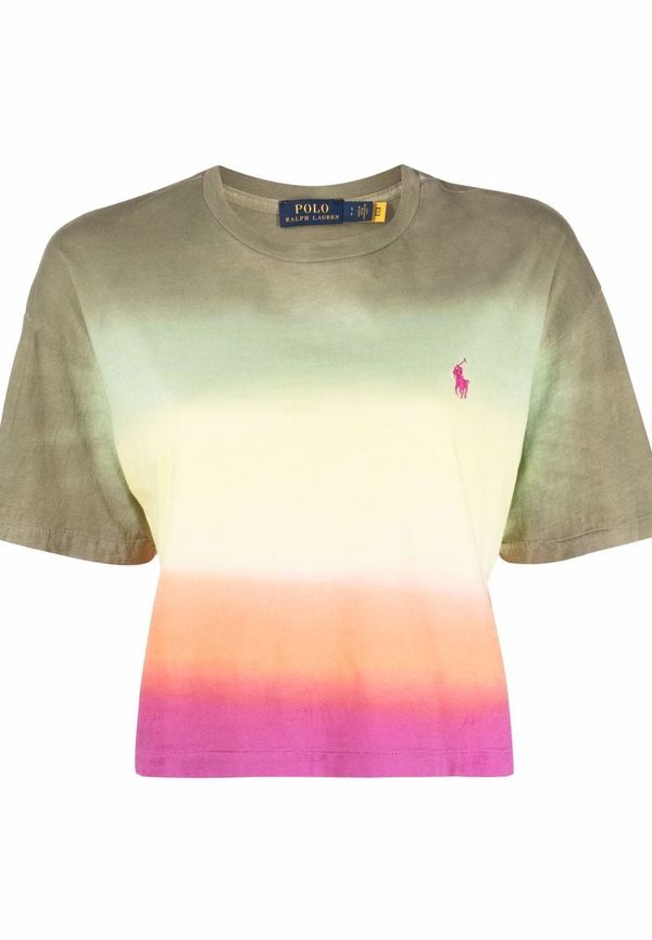 Polo Ralph Lauren croppad t-shirt med ombréeffekt - Rosa