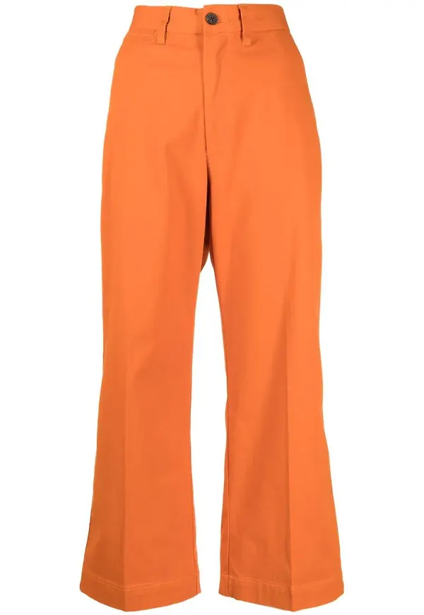 Polo Ralph Lauren croppade chinos med vida ben - Orange