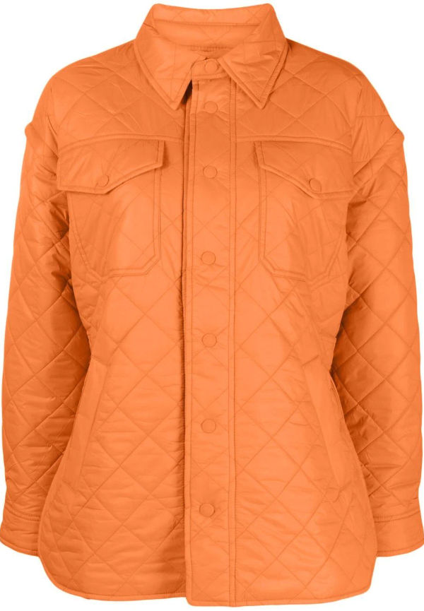 Polo Ralph Lauren diamantquiltad enkelknäppt kappa - Orange