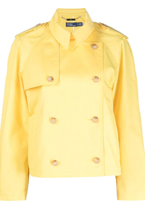 Polo Ralph Lauren dubbelknäppt trenchcoat - Gul