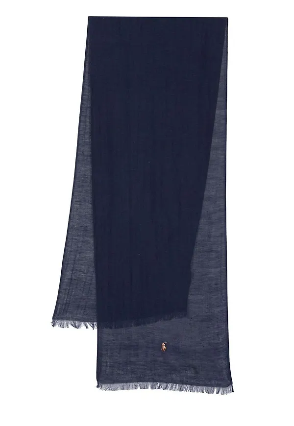 Polo Ralph Lauren embroidered-logo scarf - Blå