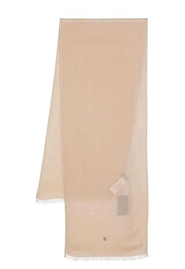 Polo Ralph Lauren embroidered-logo scarf - Neutral