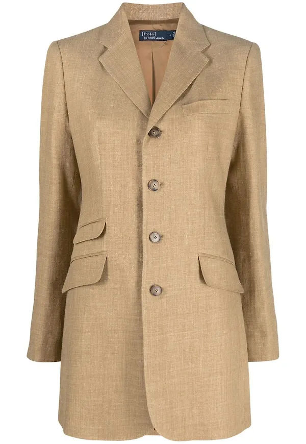 Polo Ralph Lauren enkelknäppt tweedblazer - Neutral