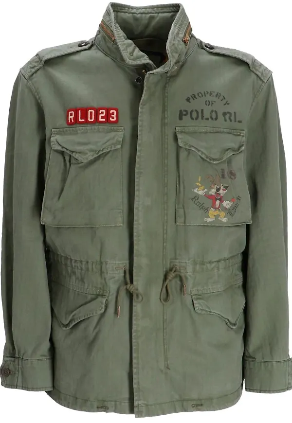 Polo Ralph Lauren fiskbensmönstrad fältjacka - Grön