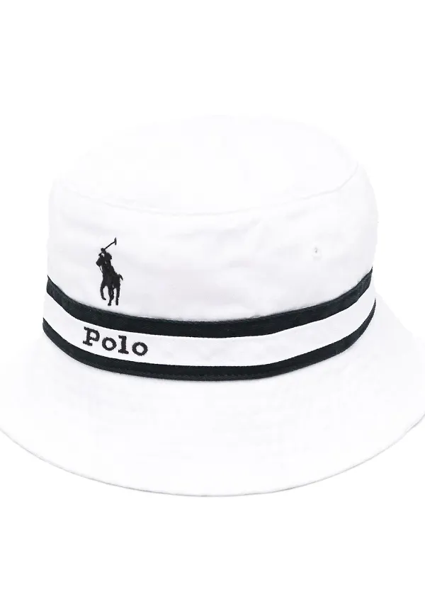 Polo Ralph Lauren fiskehatt med logotypdetalj - Vit