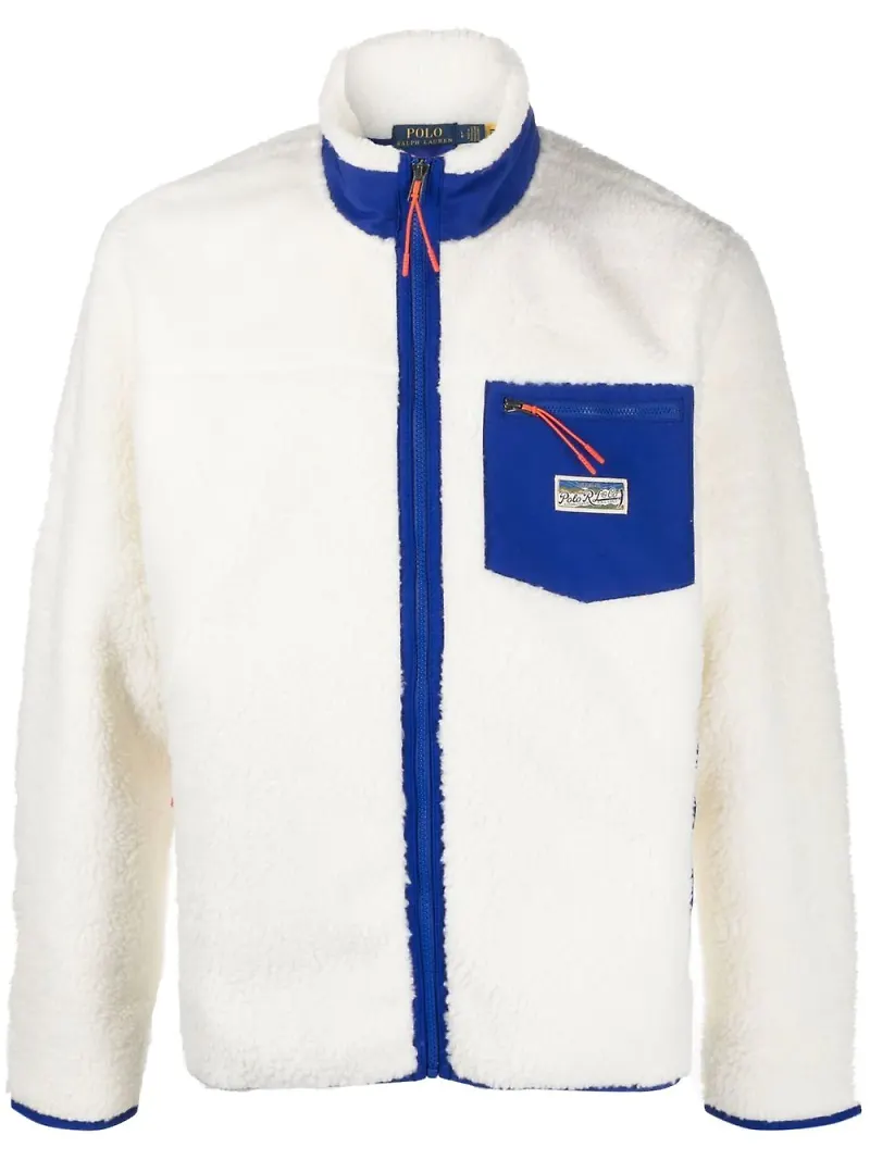 Polo Ralph Lauren fleecetröja med trattformad krage - Vit