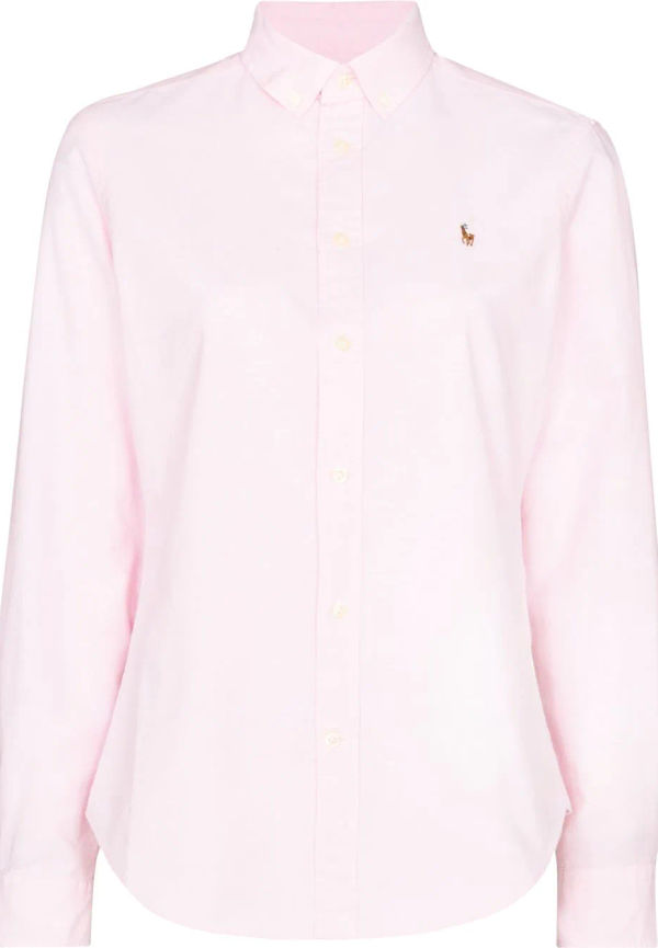 Polo Ralph Lauren Georgia randig skjorta med logotyp - Rosa