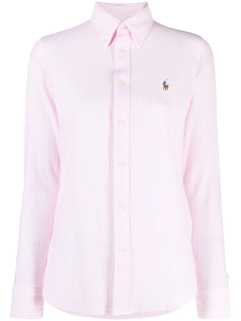 Polo Ralph Lauren Heidi randig långärmad skjorta - Rosa