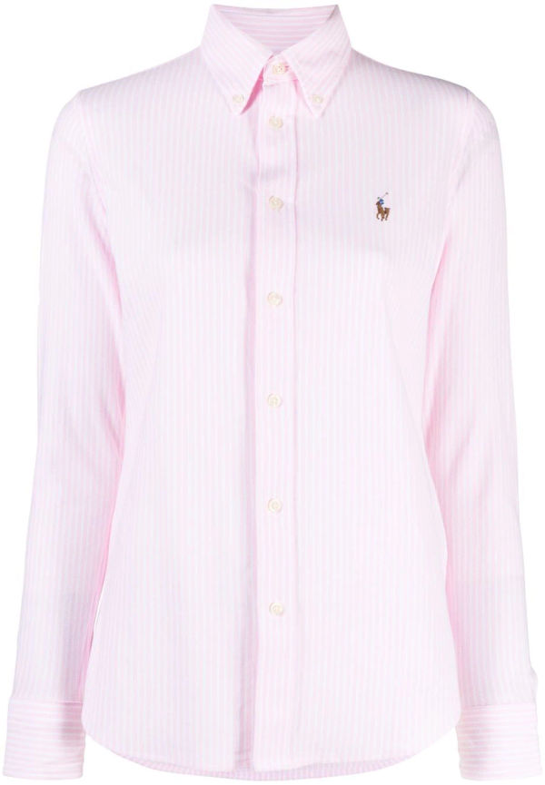 Polo Ralph Lauren Heidi randig långärmad skjorta - Rosa