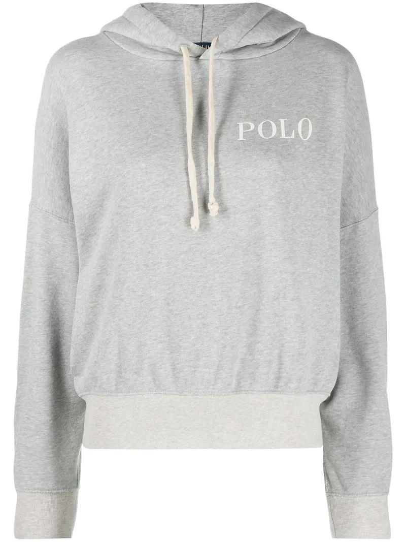 Polo Ralph Lauren hoodie med logotyp - Grå