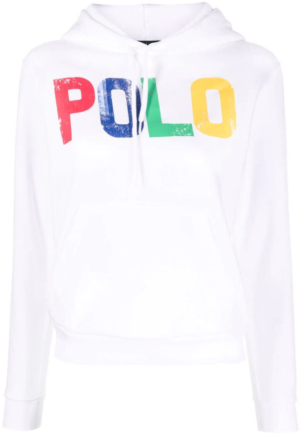 Polo Ralph Lauren hoodie med logotyp - Vit