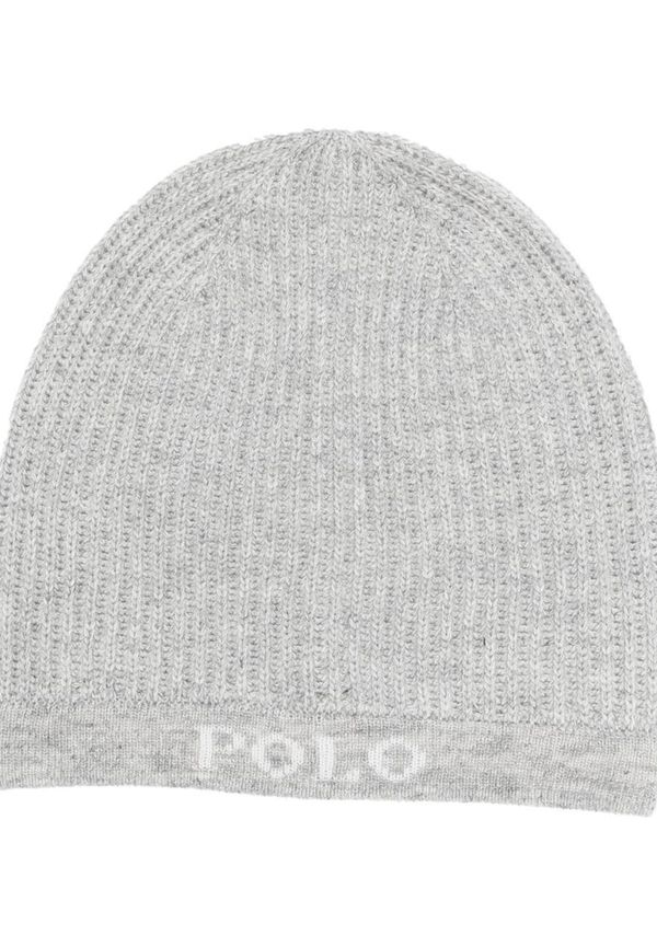 Polo Ralph Lauren intarsiastickad mössa med logotyp - Grå