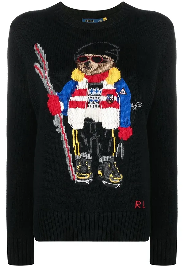 Polo Ralph Lauren intarsiastickad tröja - Svart