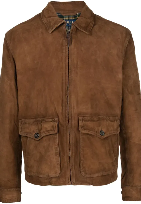 Polo Ralph Lauren Irvin bomberjacka i mocka - Brun