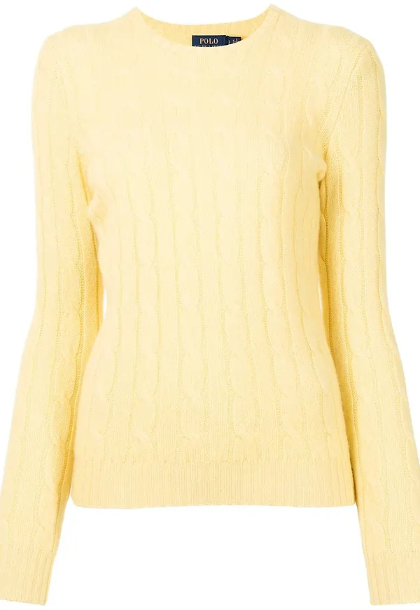 Polo Ralph Lauren kabelstickad kashmirtröja - Gul