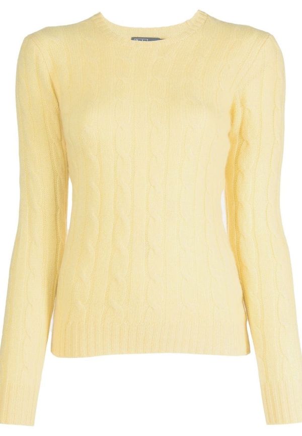 Polo Ralph Lauren kabelstickad kashmirtröja - Gul