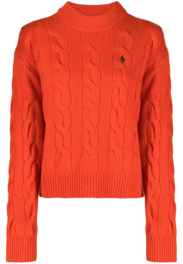 Polo Ralph Lauren kabelstickad kashmirtröja - Orange