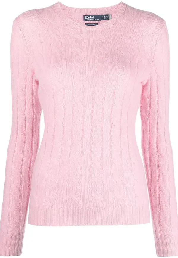 Polo Ralph Lauren kabelstickad kashmirtröja - Rosa