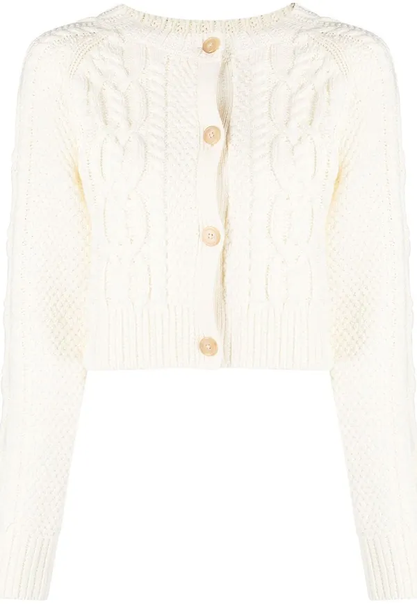 Polo Ralph Lauren kabelstickad kofta - Neutral