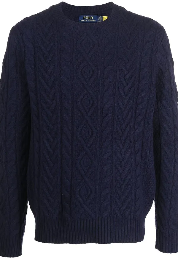 Polo Ralph Lauren kabelstickad tröja - Blå