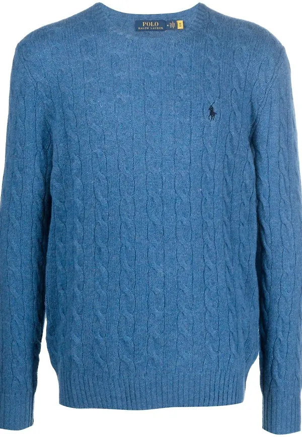 Polo Ralph Lauren kabelstickad tröja - Blå