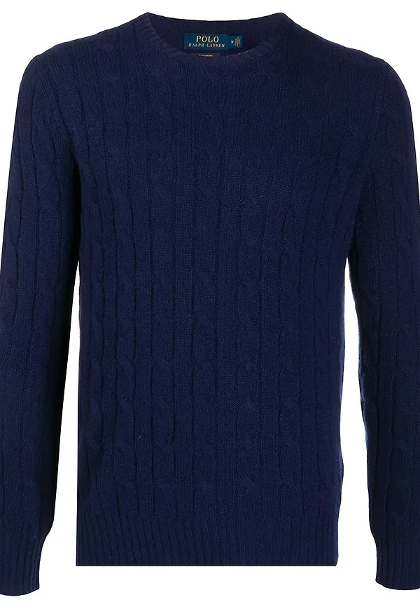 Polo Ralph Lauren kabelstickad tröja - Blå