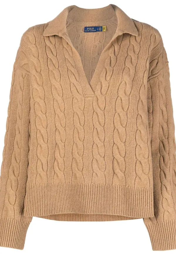 Polo Ralph Lauren kabelstickad tröja - Neutral