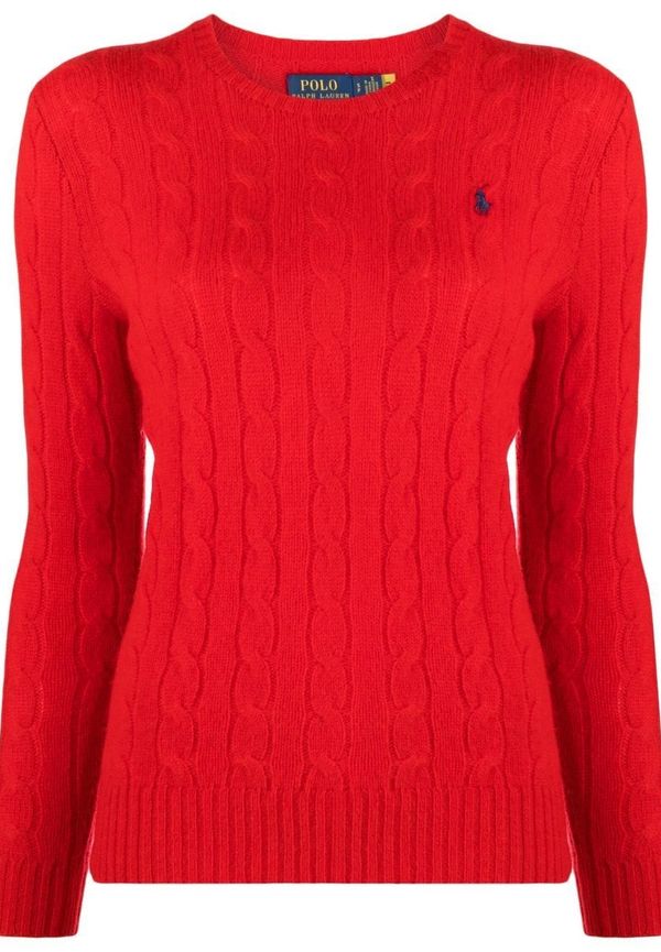 Polo Ralph Lauren kabelstickad tröja - Röd