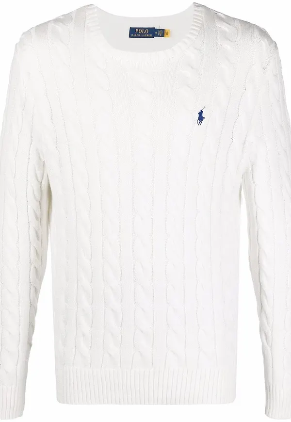 Polo Ralph Lauren kabelstickad tröja - Vit