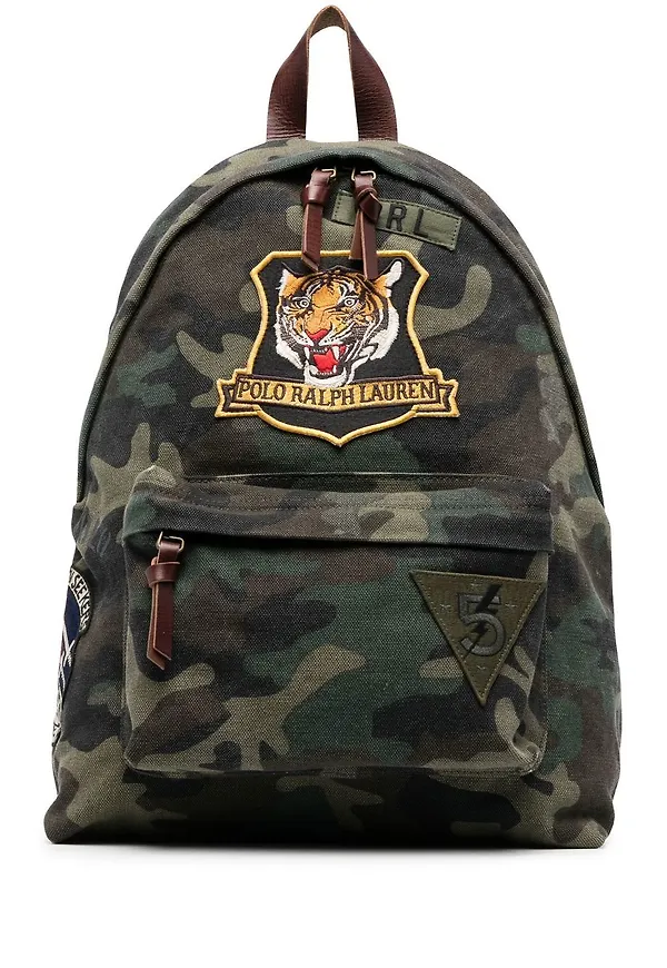 Polo Ralph Lauren kamouflagemönstrad ryggsäck - Grön
