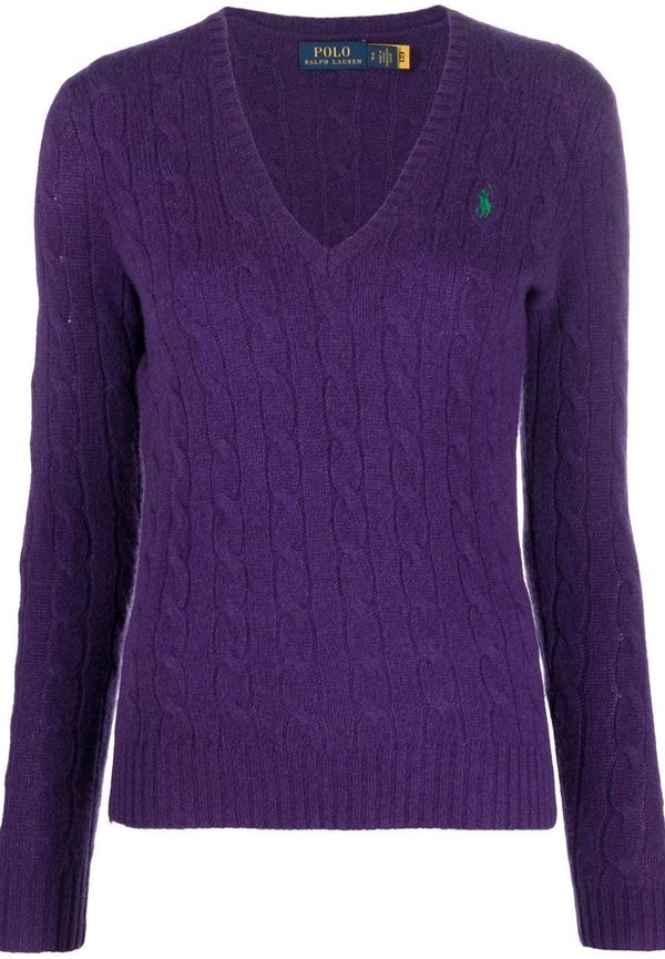 Polo Ralph Lauren Kimberly kabelstickad tröja - Lila