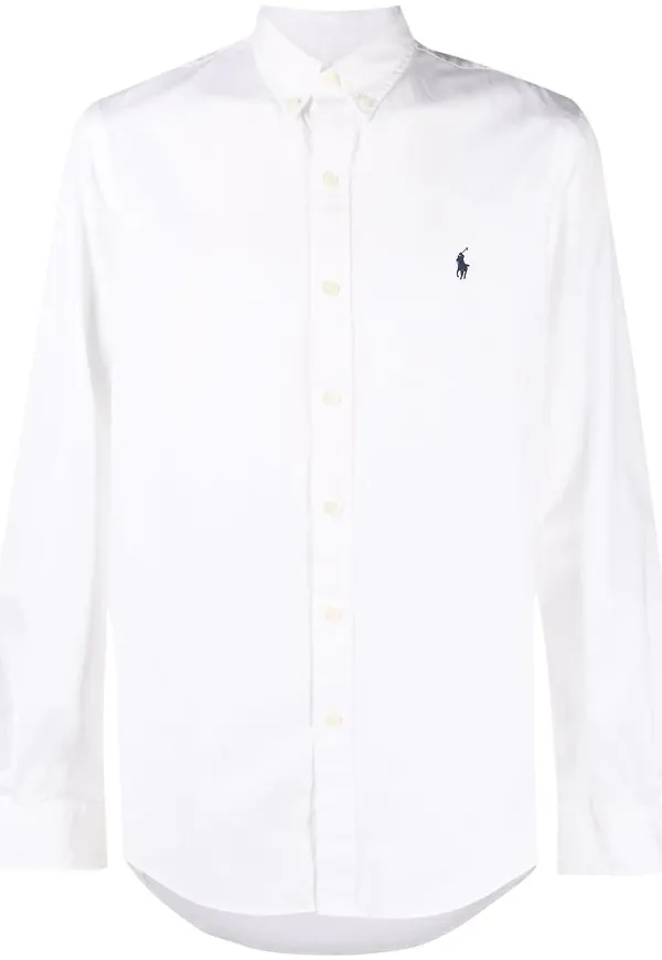 Polo Ralph Lauren klassisk skjorta med logotyp - Vit