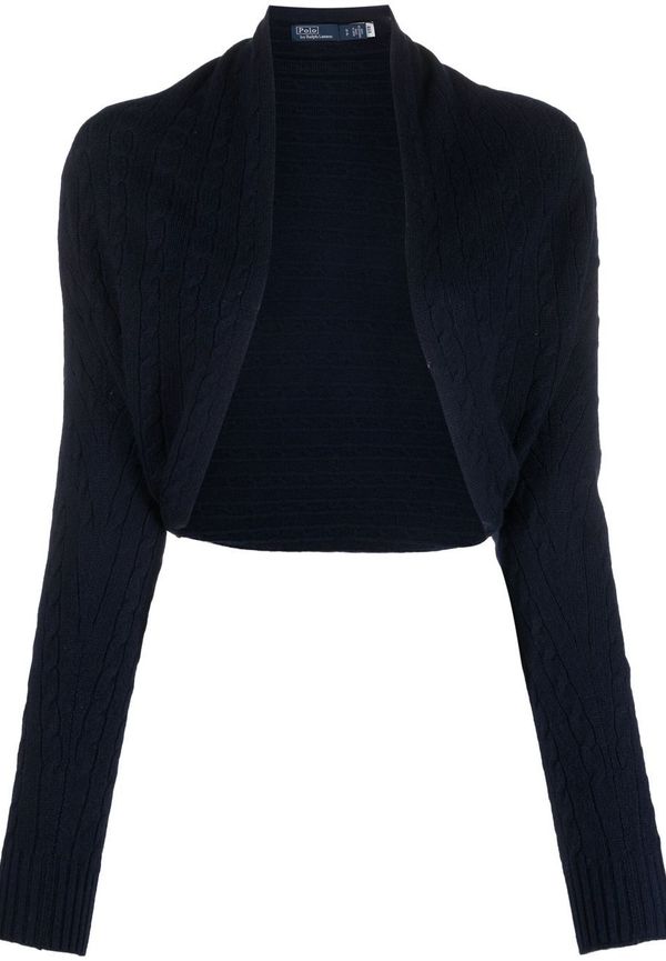 Polo Ralph Lauren kort kofta med öppen framsida - Blå