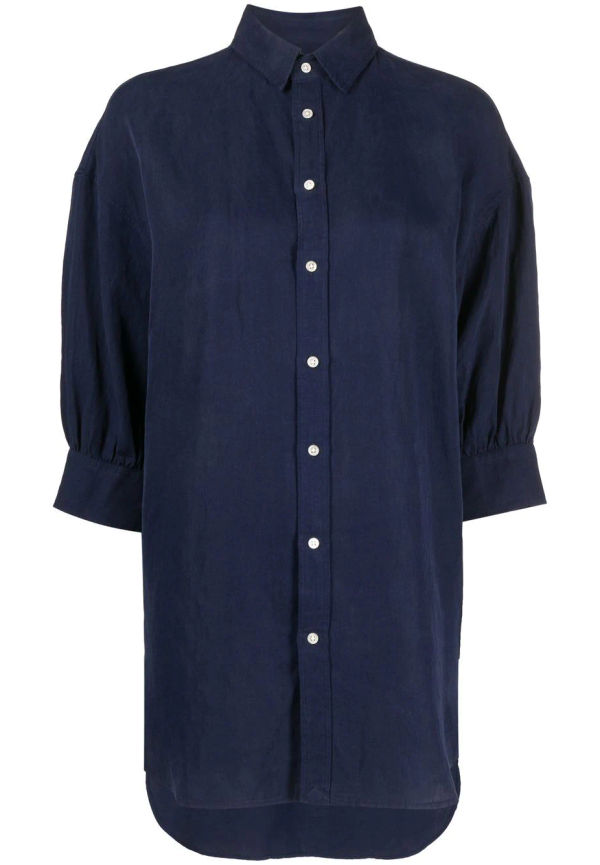 Polo Ralph Lauren kortärmad pikétröja med knäppning - Blå