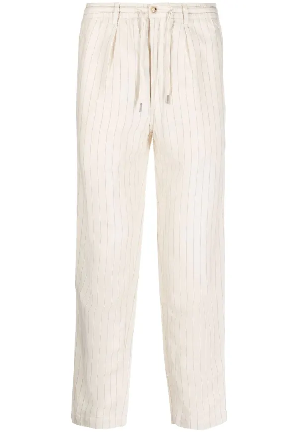Polo Ralph Lauren kritstrecksrandiga byxor - Neutral