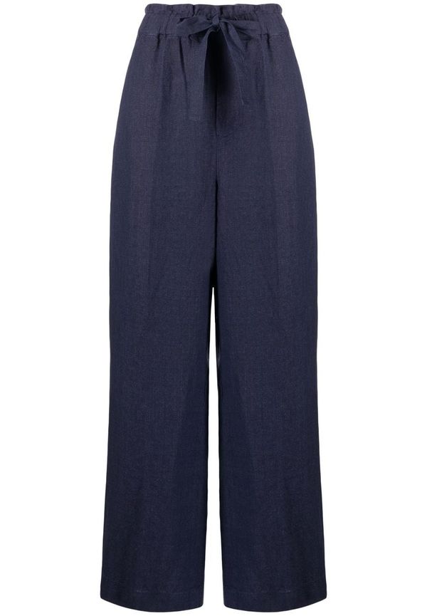 Polo Ralph Lauren linnebyxor med vida ben - Blå