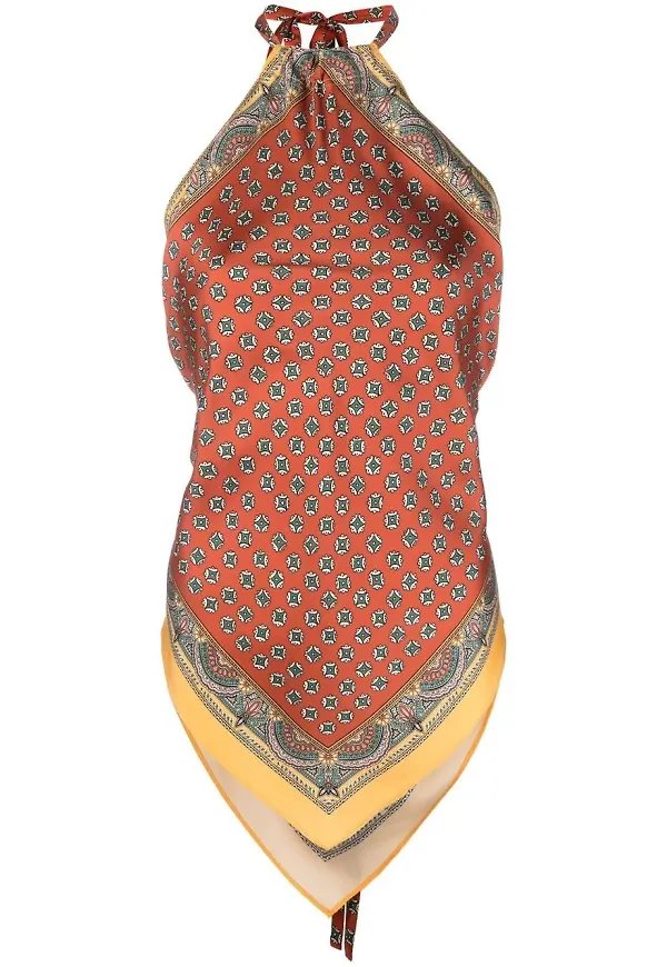 Polo Ralph Lauren paisleymönstrat linne - Brun