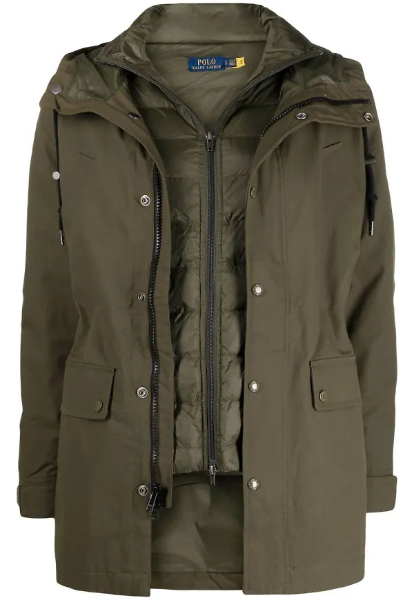Polo Ralph Lauren parkas med huva - Grön