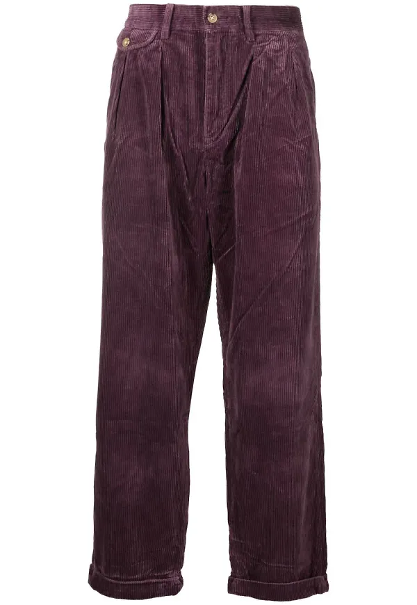 Polo Ralph Lauren plisserade manchesterbyxor - Lila