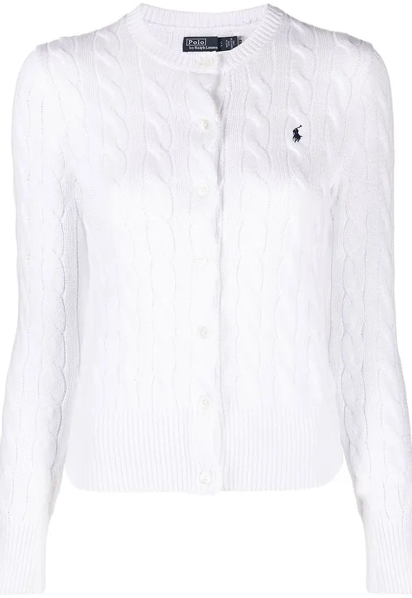 Polo Ralph Lauren Polo Pony broderad kofta - Vit
