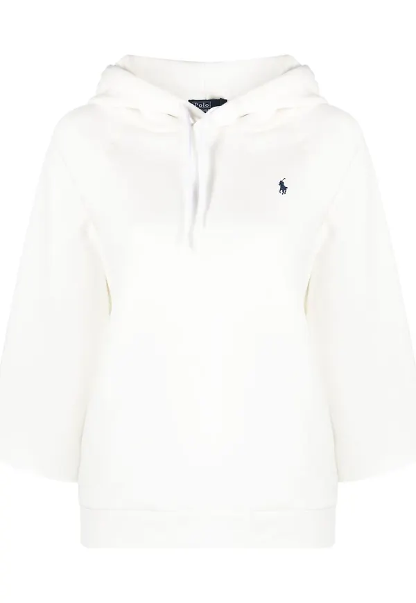 Polo Ralph Lauren Polo Pony hoodie med vida ärmar - Vit