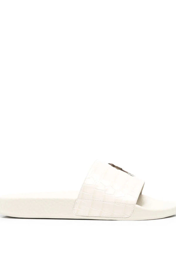 Polo Ralph Lauren Polo Pony lädertofflor - Neutral