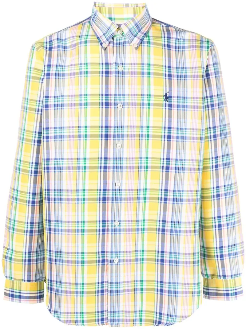 Polo Ralph Lauren Polo Pony skotskrutig skjorta - Gul