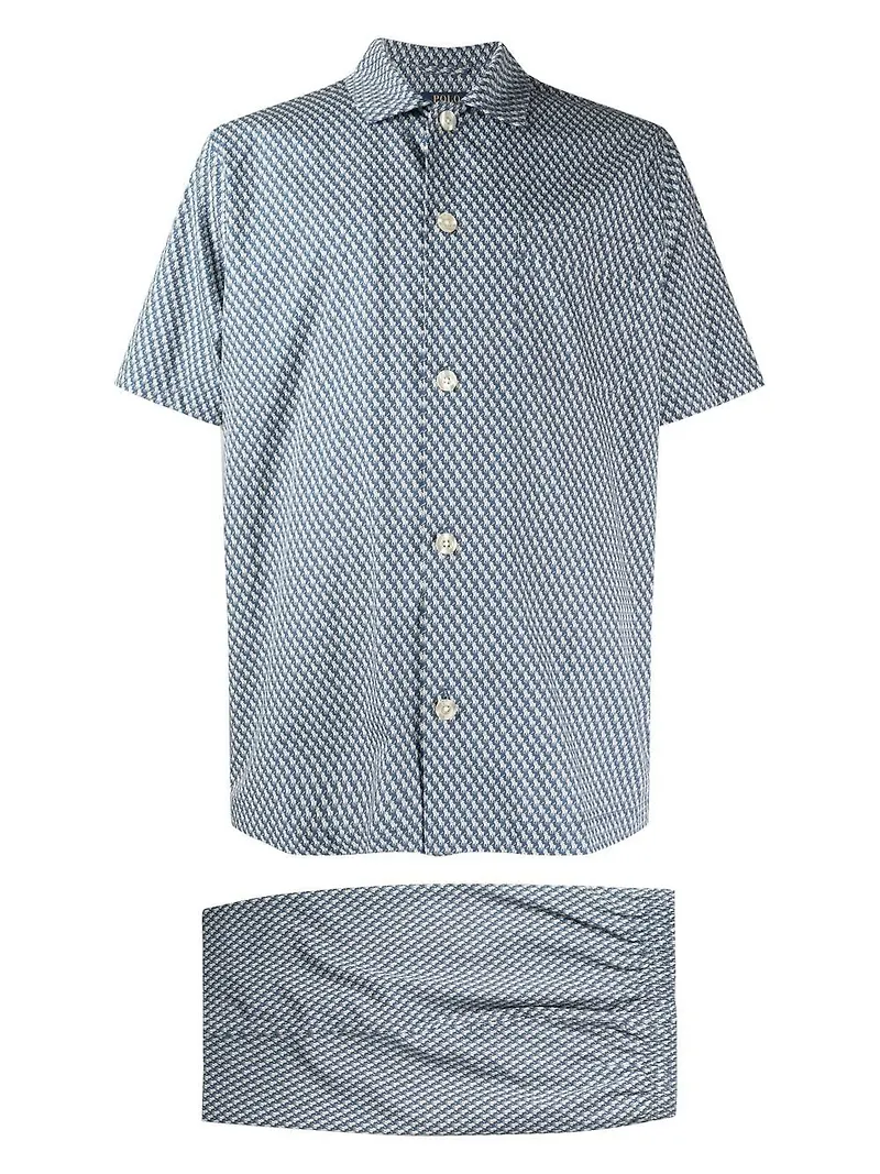 Polo Ralph Lauren pyjamas med pikétryck - Blå