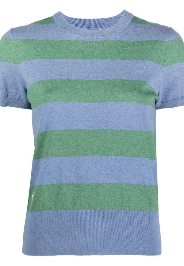 Polo Ralph Lauren randig finstickad t-shirt - Blå
