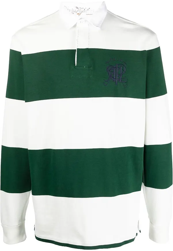 Polo Ralph Lauren randig rugbytröja - Grön