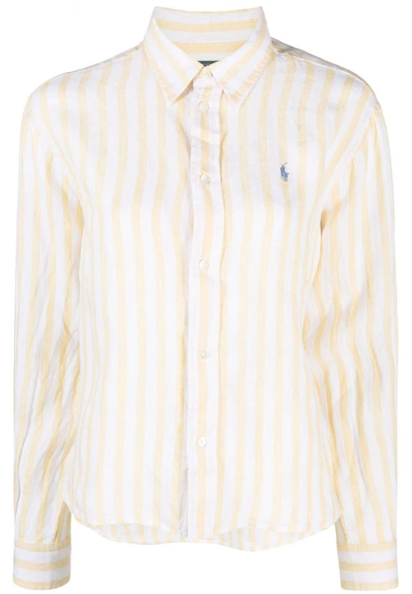 Polo Ralph Lauren randig skjorta med knäppning - Gul