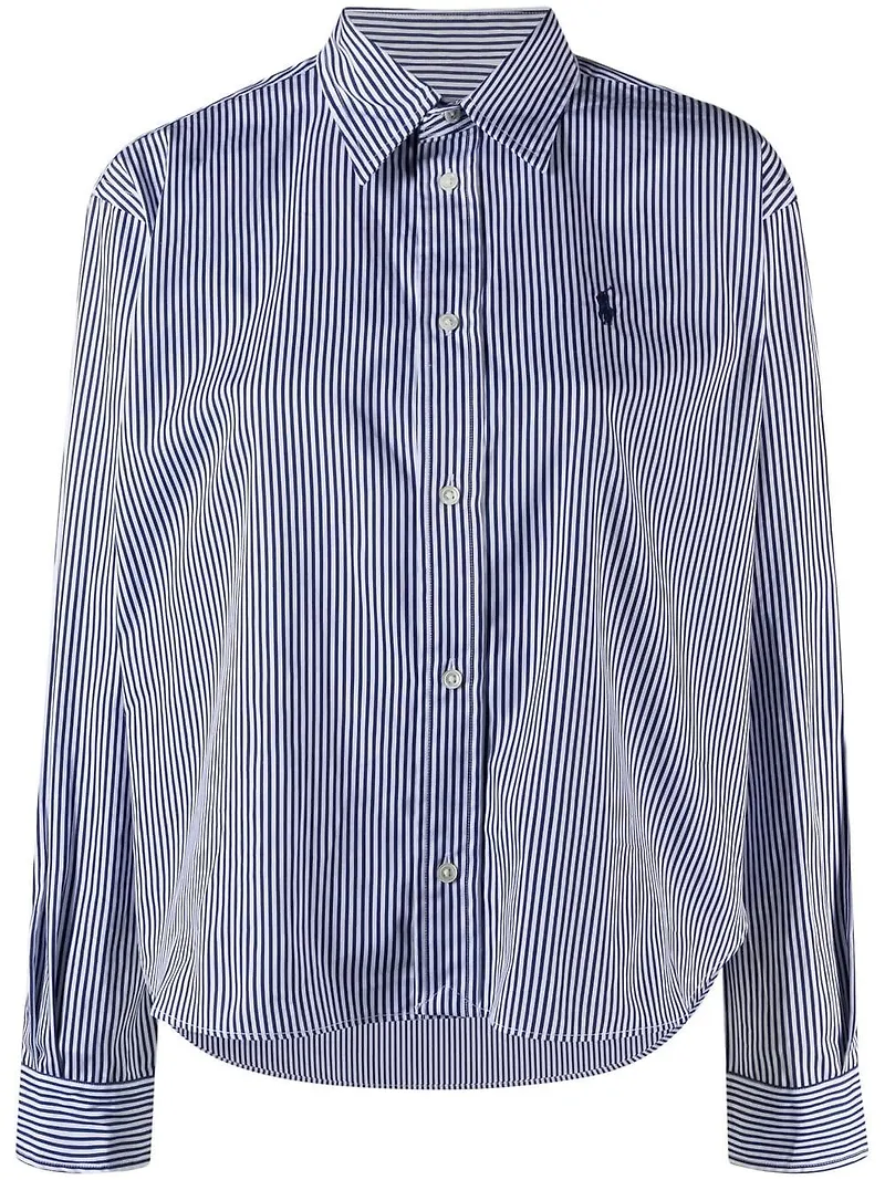 Polo Ralph Lauren randig skjorta med knäppning - Vit
