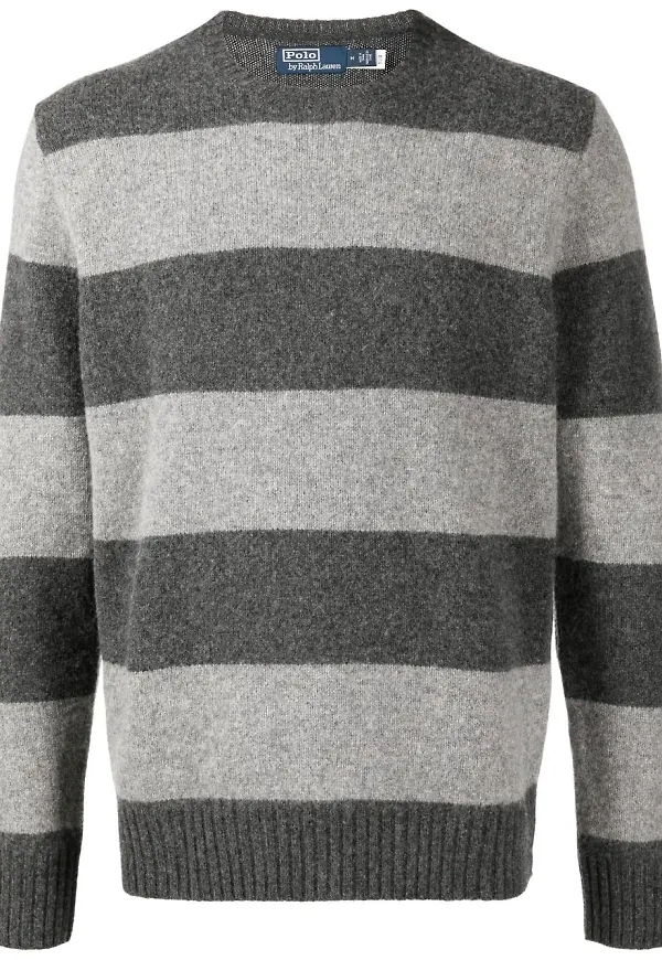 Polo Ralph Lauren randig stickad tröja - Grå